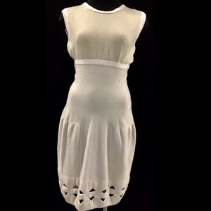 D.EXTERIOR Wool Two Tone Wool Dress